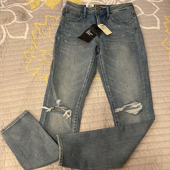 Levis 721 high rise jeans skinny star crystal studs 26 - Picture 2 of 4